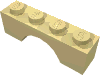 Деталь LEGO Кирпичик-арка 1 x 4, Светло-желтый