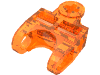 Деталь LEGO Technic Axle Connector 2 x 3 with Ball Socket, Open Sides, Прозрачный оранжевый