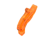 Деталь LEGO Minifig Feather / Plume Triple Point, Прозрачный оранжевый
