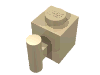 Деталь LEGO Кирпичик специальный 1 x 1, с ручкой, Песочный