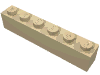 Деталь LEGO Кирпичик 1 x 6, Песочный