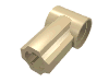 Деталь LEGO Technic Axle and Pin Connector Angled #1, Песочный