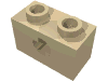 Набор LEGO Technic Brick 1 x 2 with Axle Hole Type 2 [X Opening], Tan