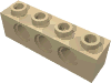 Деталь LEGO Кирпичик Technic 1 x 4, Песочный