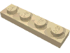 Деталь LEGO Пластина 1 x 4, Песочный