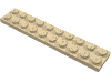 Деталь LEGO Пластина 2 x 10, Песочный