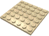 Деталь LEGO Пластина 6 x 6, Песочный