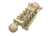 Деталь LEGO Bionicle Toa Metru Leg Lower Section, Песочный