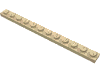Деталь LEGO Пластина 1 x 12, Песочный