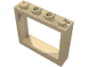 Деталь LEGO Window 1 x 4 x 3 without Shutter Tabs, Песочный