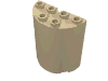Деталь LEGO Цилиндр половинный 2 x 4 x 4, Песочный
