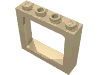 Деталь LEGO Window 1 x 4 x 3 Train with Shutter Holes and Solid Studs on Ends, Песочный