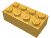 Деталь LEGO Кирпичик 2 x 4, Ярко-светло-оранжевый