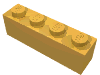 Деталь LEGO Кирпичик 1 x 4, Ярко-светло-оранжевый