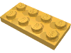 Деталь LEGO Пластина 2 x 4, Ярко-светло-оранжевый