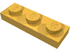 Деталь LEGO Пластина 1 x 3, Ярко-светло-оранжевый