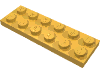 Деталь LEGO Пластина 2 x 6, Ярко-светло-оранжевый