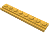 Деталь LEGO Пластина специальная 1 x 8, с направляющей двери, Ярко-светло-оранжевый