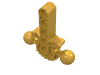 Деталь LEGO Bionicle Hips / Lower Torso with 2 Ball Joints and 7 Tooth Half Gear, Ярко-светло-оранжевый