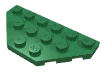 Деталь LEGO Пластина-клин 3 x 6, со срезанными углами, Зеленый