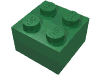 Деталь LEGO Кирпичик 2 x 2, Зеленый