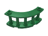 Деталь LEGO Fence Spindled 4 x 4 x 2 Quarter Round, Зеленый