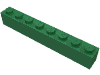 Деталь LEGO Кирпичик 1 x 8, Зеленый