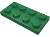 Деталь LEGO Пластина 2 x 4, Зеленый