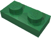 Деталь LEGO Пластина 1 x 2, Зеленый