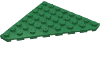 Деталь LEGO Пластина-клин 8 x 8, со срезанным углом, Зеленый