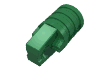 Деталь LEGO Hinge Cylinder 1 x 2 Locking with 1 Finger and Axle Hole On Ends, Зеленый