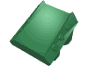 Деталь LEGO Brick 2 x 2 No Studs, Sloped with 3 Side Pistons Raised Edges, Зеленый