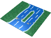 Набор LEGO Baseplate 32 x 32 Island with River Print [6552], Зеленый