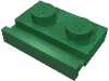 Деталь LEGO Пластина специальная 1 x 2, с направляющей двери, Зеленый