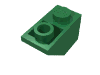 Деталь LEGO Скос перевёрнутый 45° 2 x 1, Зеленый