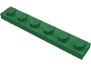 Деталь LEGO Пластина 1 x 6, Зеленый