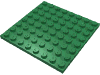 Деталь LEGO Пластина 8 x 8, Зеленый