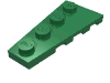 Набор LEGO Wedge Plate 4 x 2 Left, Зеленый