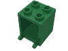 Набор LEGO Box 2 x 2 x 2 [Hollow Studs], Зеленый