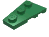 Набор LEGO Wedge Plate 3 x 2 Left, Зеленый