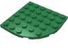 Деталь LEGO Пластина круглая угловая 6 x 6, Зеленый