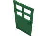 Деталь LEGO Door 1 x 4 x 6 with 4 Panes and Stud Handle, Зеленый
