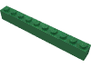 Деталь LEGO Кирпичик 1 x 10, Зеленый