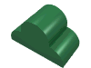 Деталь LEGO Brick 2 x 4 x 2 No Studs, Triple Curved Top, Зеленый