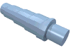Деталь LEGO Horn (Unicorn), Ярко-светло-голубой