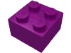 Деталь LEGO Кирпичик 2 x 2, Фиолетовый
