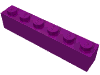 Деталь LEGO Кирпичик 1 x 6, Фиолетовый