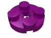 Набор LEGO Plate Round 2 x 2 with Axle Hole Type 1 (+ Opening), Фиолетовый