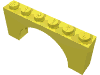 Набор LEGO Brick Arch 1 x 6 x 2 - Thin Top without Reinforced Underside, Bright Light Yellow