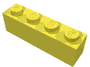 Деталь LEGO Кирпичик 1 x 4, Ярко-светло-желтый
